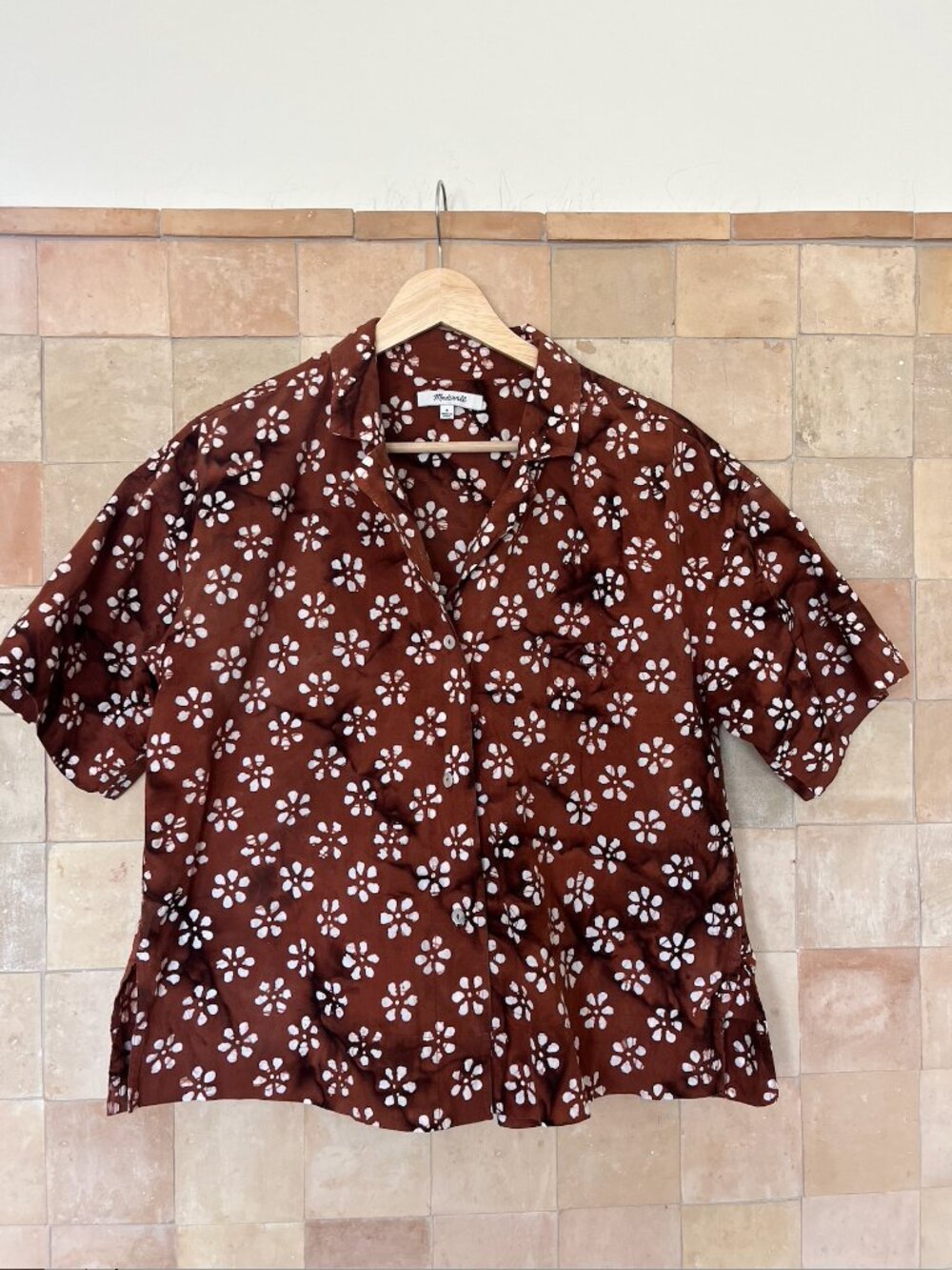 Madewell Block-Print "Floral Camp Shirt" - Picture 2 of 7